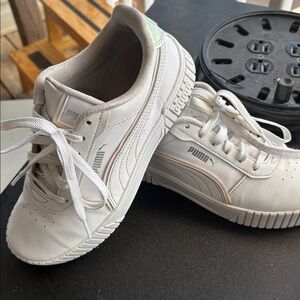 Puma Kids White Slip-On Sneakers